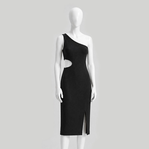 پیراهن یقه رومی زنانه مدل چاکدار کد 001