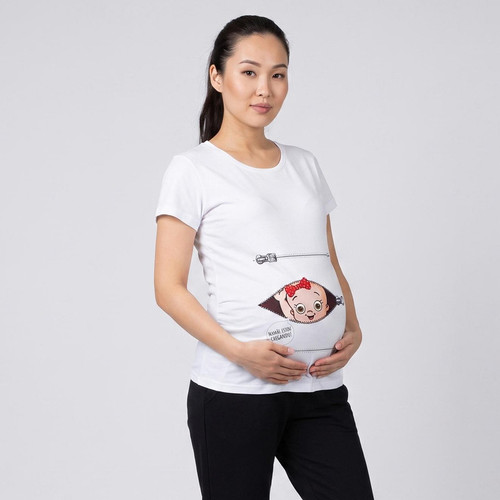 تیشرت بارداری طرح girl کد b1