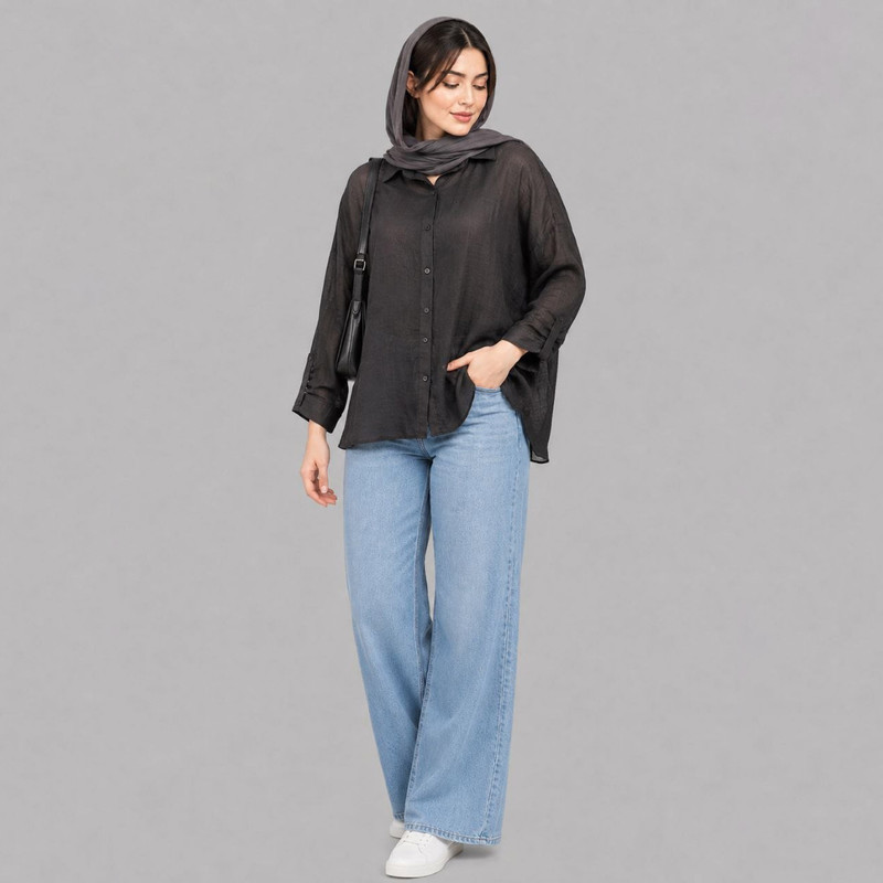 شومیز زنانه مدل شیشه ای شاین