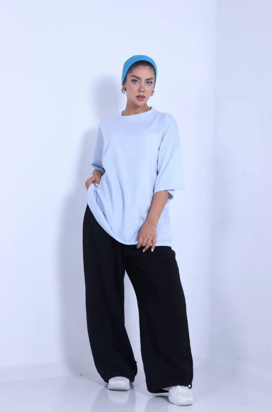 تیشرت لانگ لش زنانه ساده