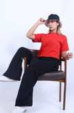 تیشرت کراپ زنانه ساده
