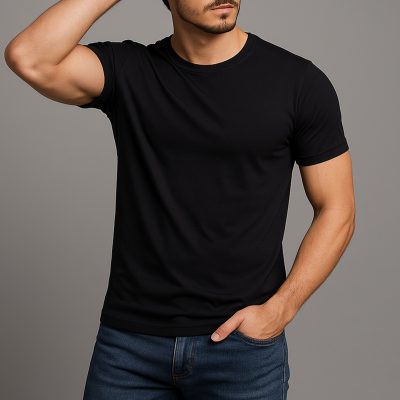 تی شرت آستین کوتاه مشکی