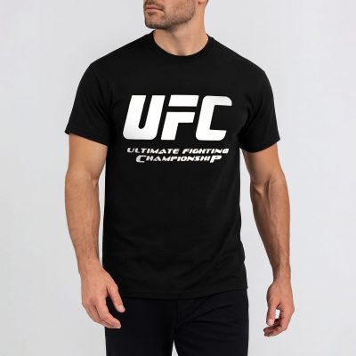 تیشرت آستین کوتاه مشکی طرح UFC