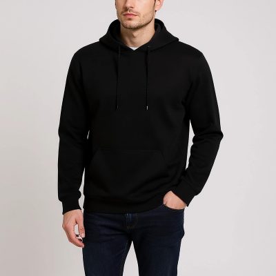 هودی مردانه مشکی ساده